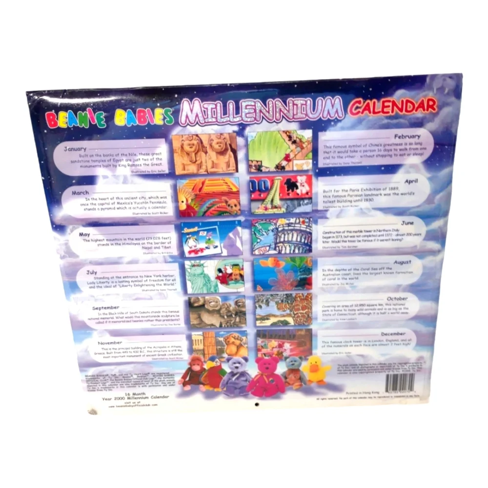 Vintage Beanie Babies Millennium 2000 Calendar